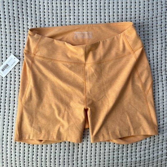 NEW OV Outdoor Voices Workout Shorts Toscana Orange - Picture 2 of 5